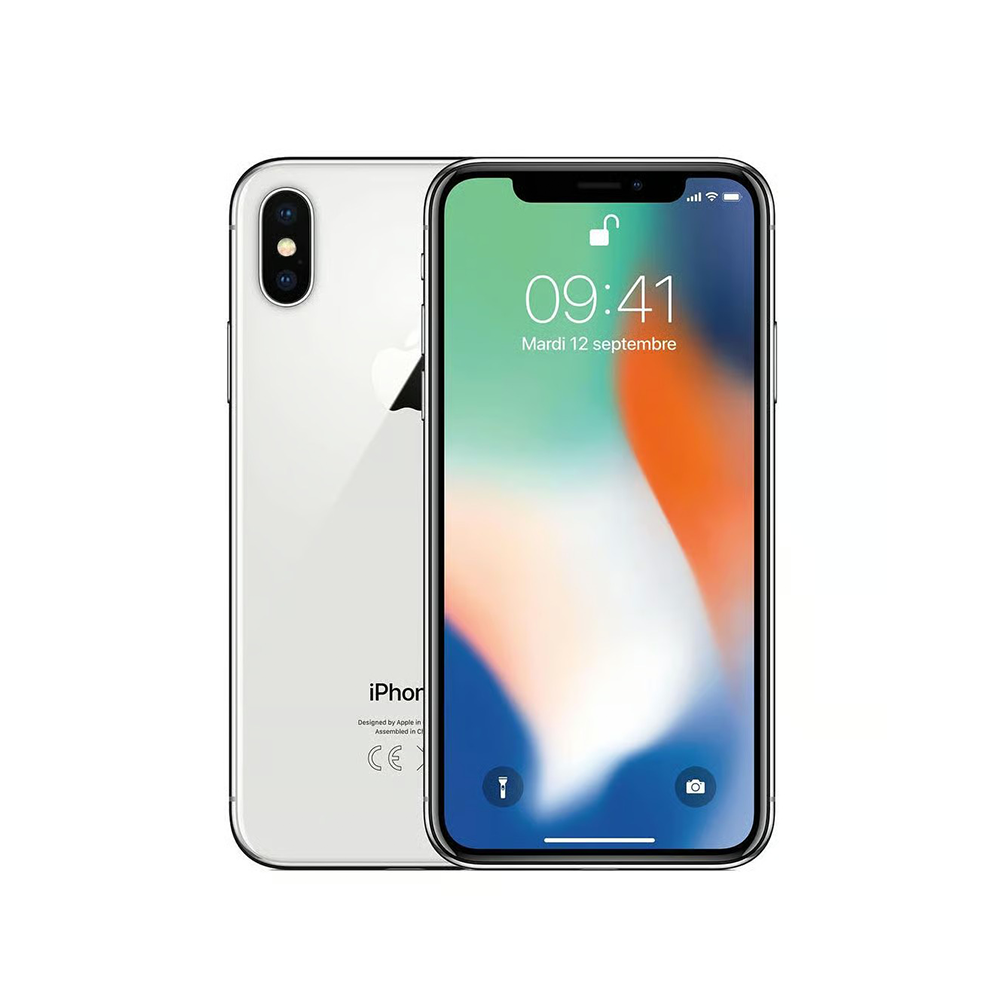 Relo -Refurbished- iPhone X · SIM physique · Batterie neuve iPhone X · SIM physique · Batterie neuve - État correct / 64 Go / Argent
